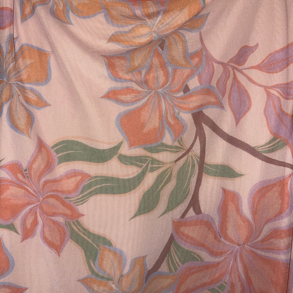 See You Monday Peach Floral Summer Dress